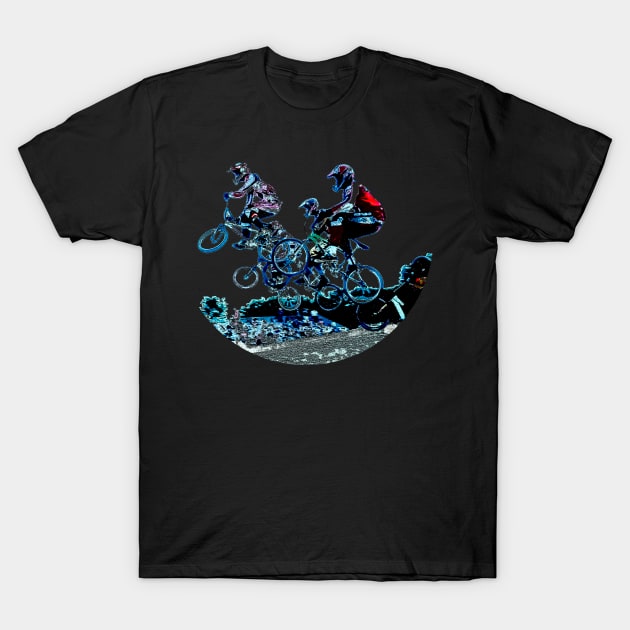 bmx racing T-Shirt by rickylabellevie